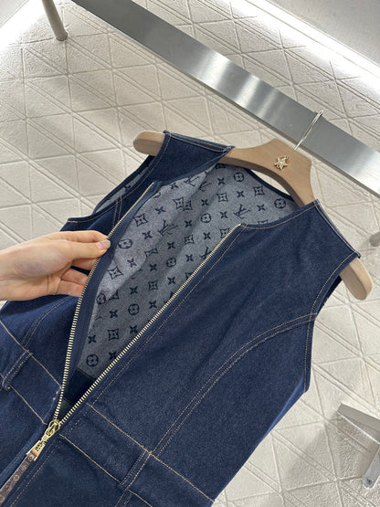 Louis*♥2025 new product Denim vest skirt