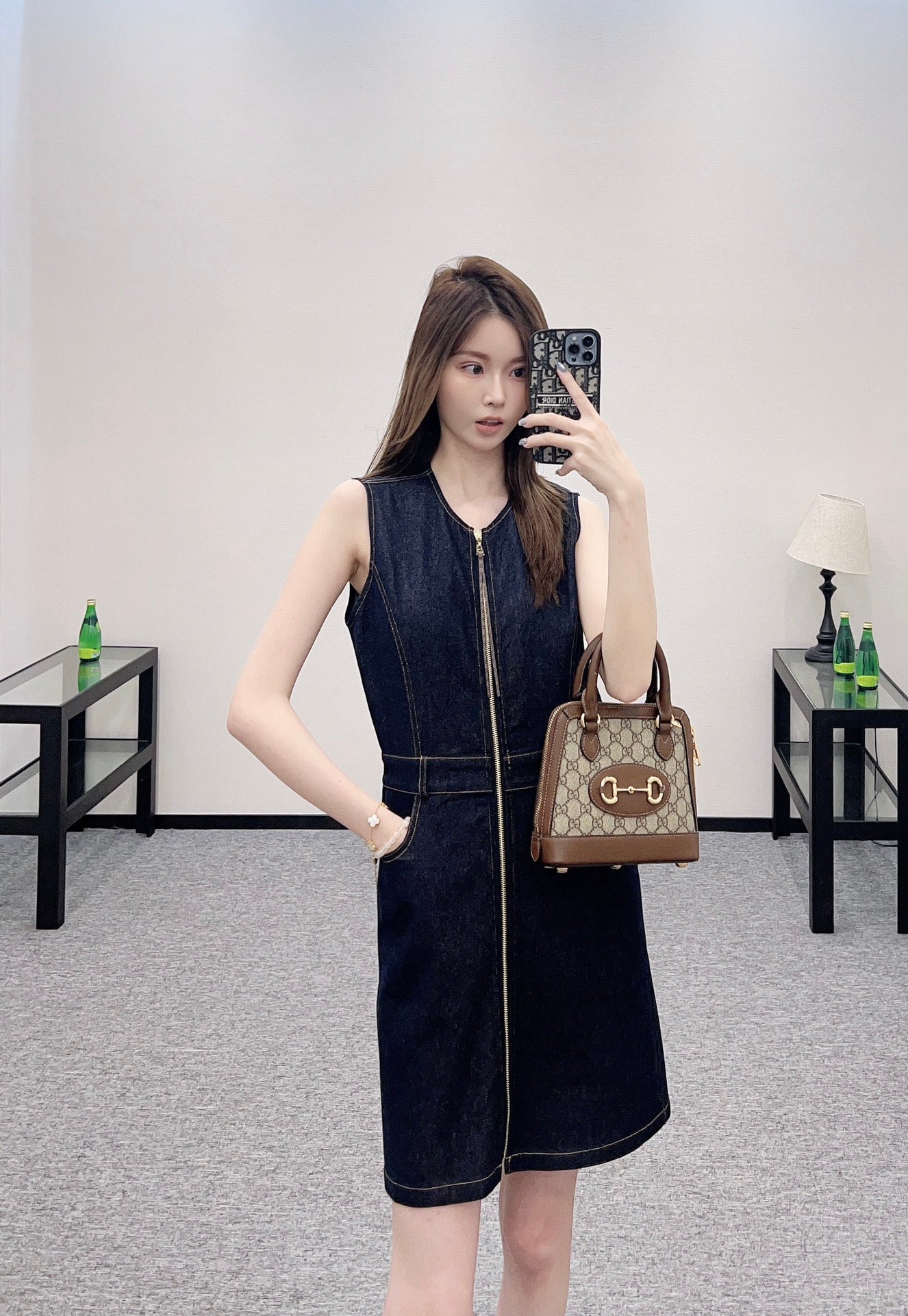 Louis*♥2025 new product Denim vest skirt