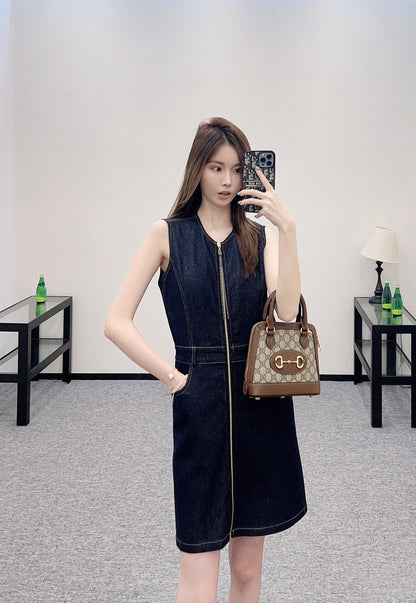Louis*♥2025 new product Denim vest skirt