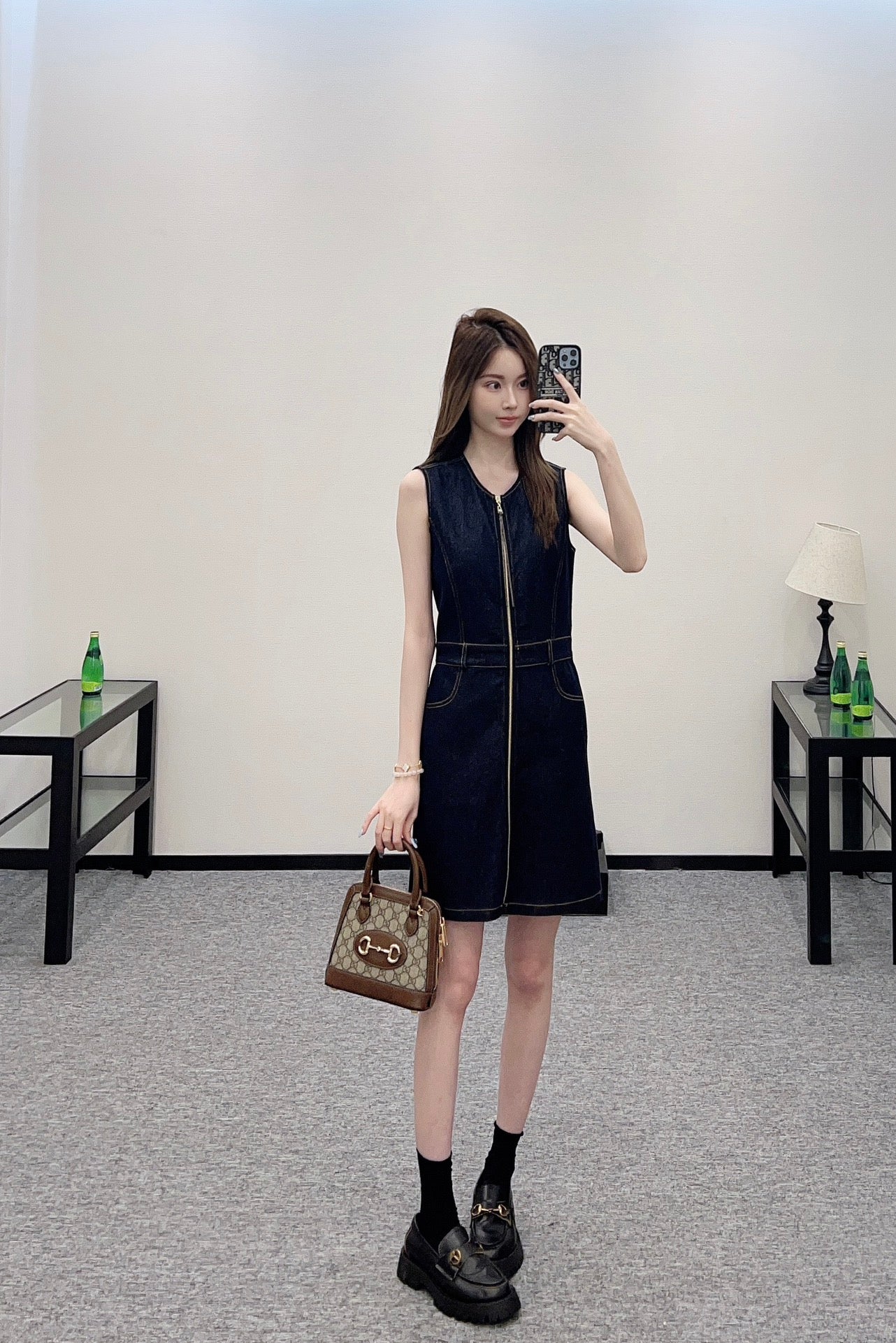 Louis*♥2025 new product Denim vest skirt