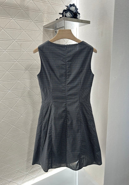 Mi*mi*♥2025 new product Plaid lace vest skirt