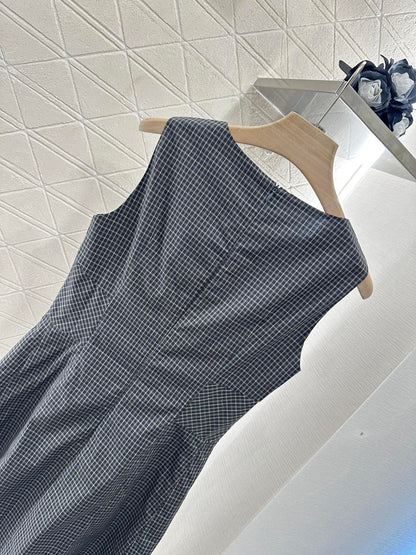 Mi*mi*♥2025 new product Plaid lace vest skirt