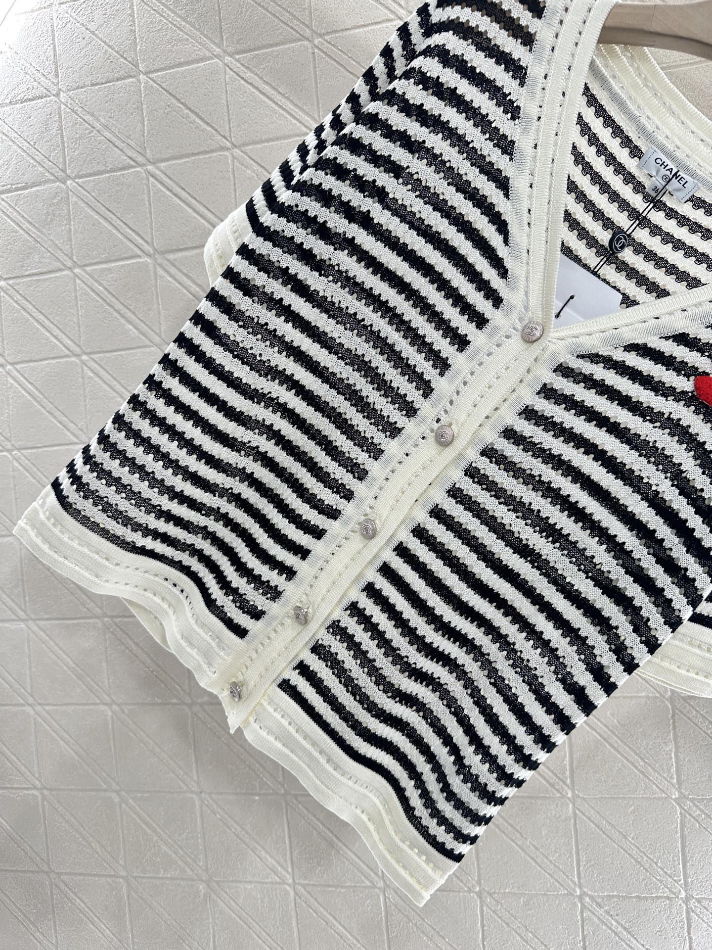 C*♥2025 new product Knitted short-sleeved cardigan