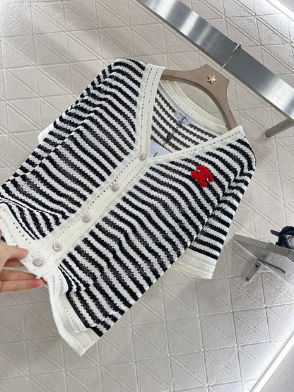 C*♥2025 new product Knitted short-sleeved cardigan