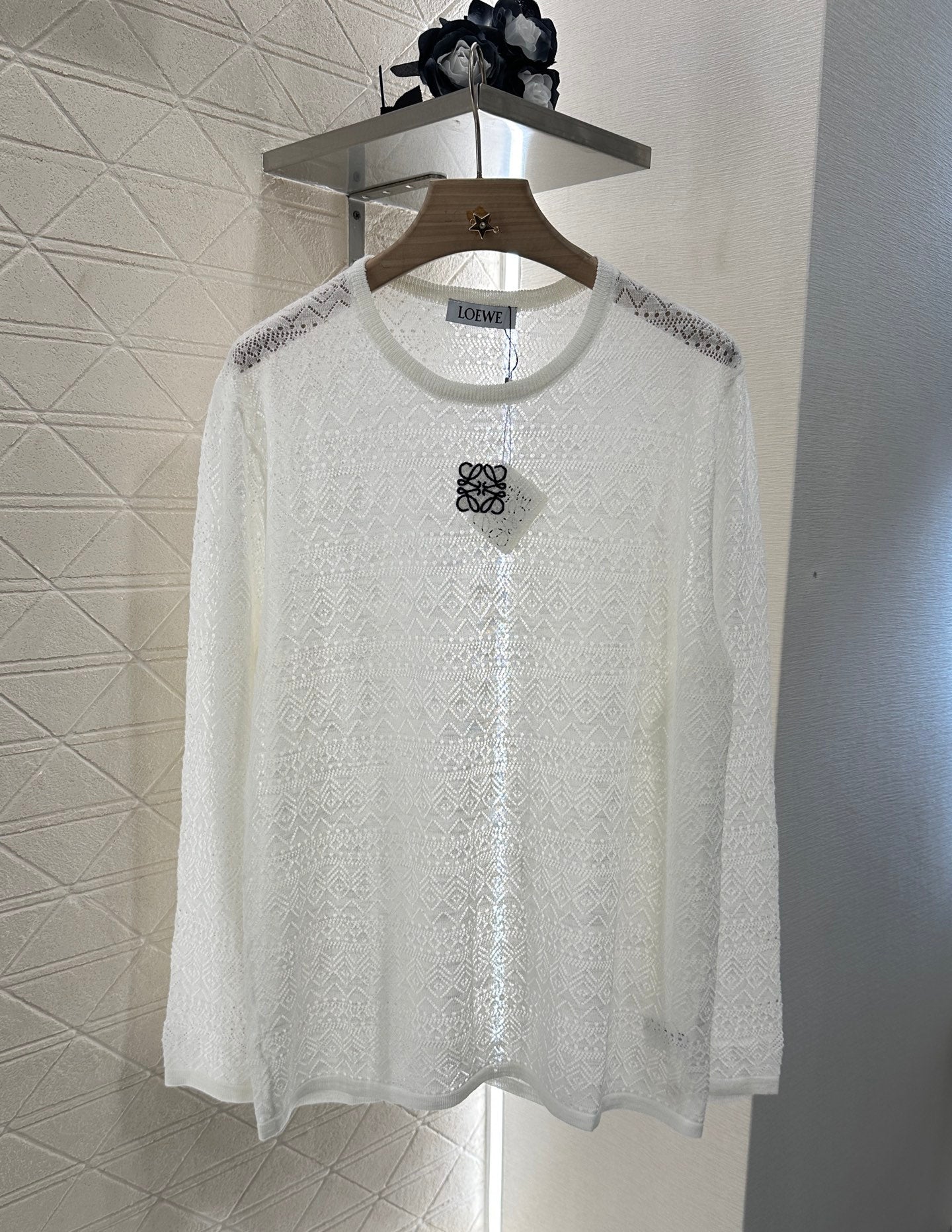 L*♥2025 new product Hollow knitted long sleeves