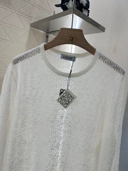 L*♥2025 new product Hollow knitted long sleeves