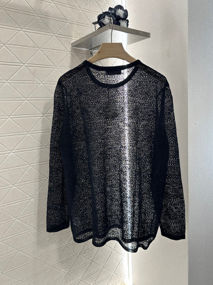 L*♥2025 new product Hollow knitted long sleeves