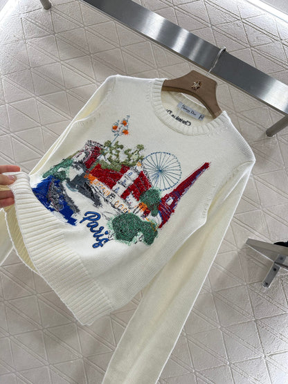D*♥2025 new products Embroidered sweater