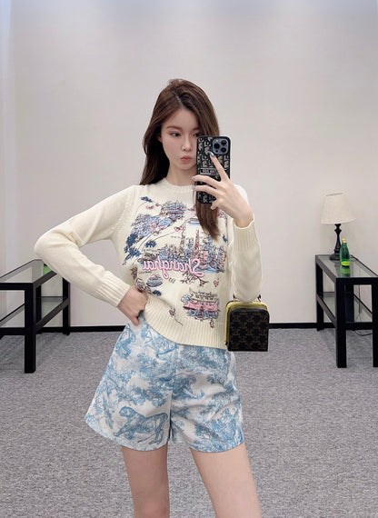 D*♥2025 new products Embroidered sweater