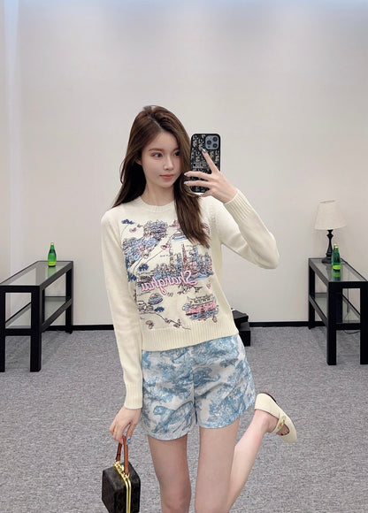 D*♥2025 new products Embroidered sweater