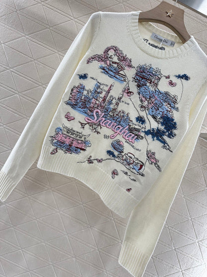 D*♥2025 new products Embroidered sweater