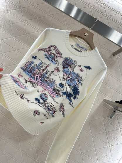 D*♥2025 new products Embroidered sweater