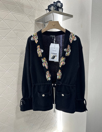 C*♥2025 new product Beaded knitted cardigan