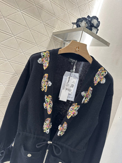 C*♥2025 new product Beaded knitted cardigan