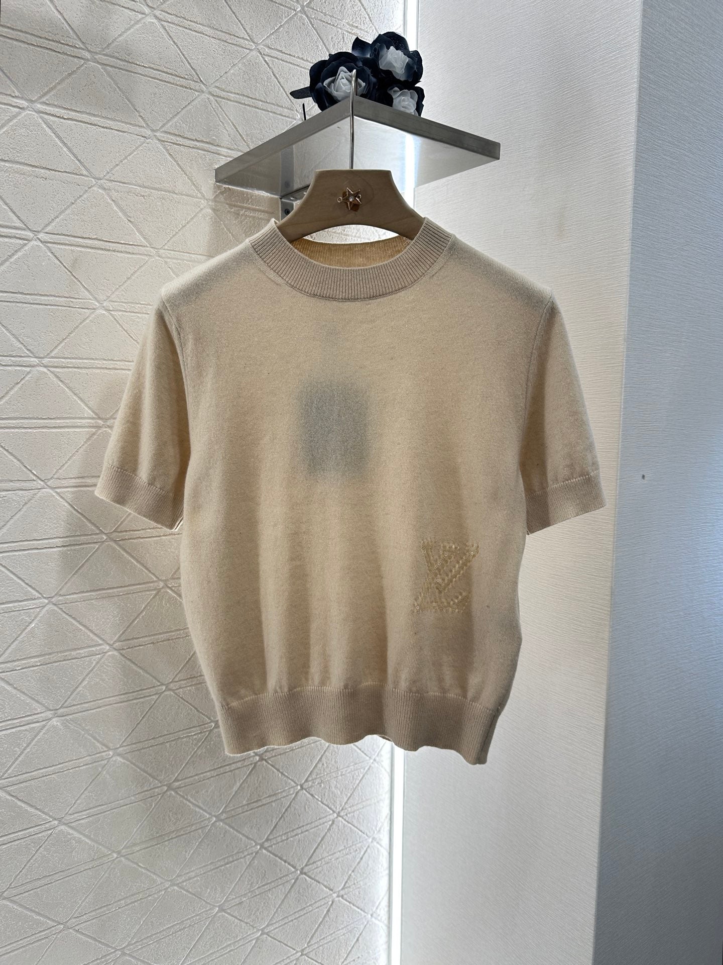 Louis*♥2025 new products Embroidered knitted short sleeves