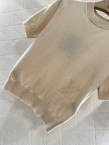 Louis*♥2025 new products Embroidered knitted short sleeves