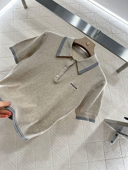 Mi*mi*♥2025 new products Knitted short sleeves