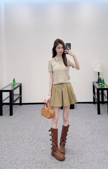 Mi*mi*♥2025 new products Knitted short sleeves