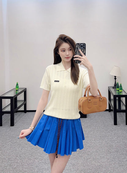 Mi*mi*♥2025 new products Knitted short sleeves