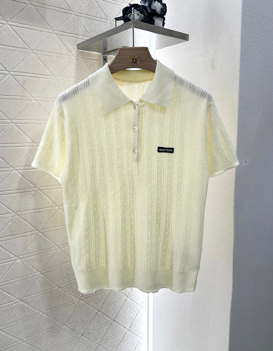 Mi*mi*♥2025 new products Knitted short sleeves