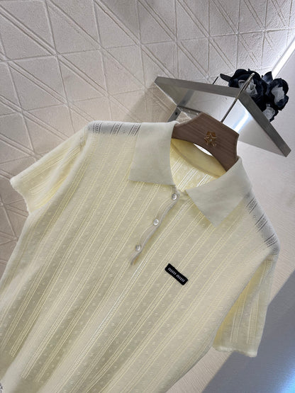 Mi*mi*♥2025 new products Knitted short sleeves
