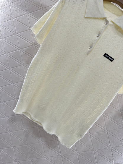 Mi*mi*♥2025 new products Knitted short sleeves