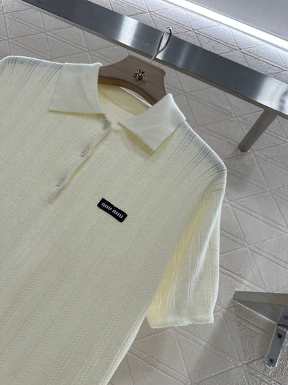Mi*mi*♥2025 new products Knitted short sleeves