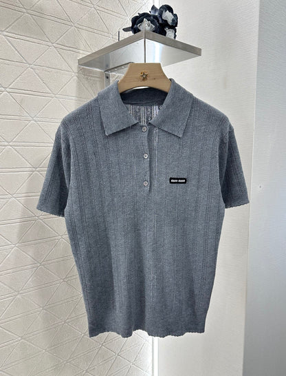 Mi*mi*♥2025 new products Knitted short sleeves