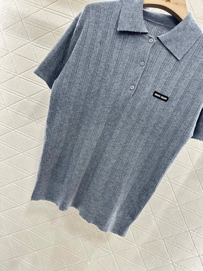 Mi*mi*♥2025 new products Knitted short sleeves
