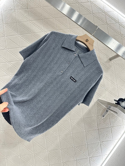 Mi*mi*♥2025 new products Knitted short sleeves