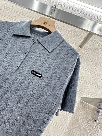 Mi*mi*♥2025 new products Knitted short sleeves