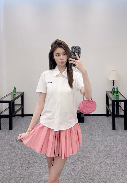 Mi*mi*♥2025 new product Short-sleeved 𝑝𝑜𝑙𝑜 cardigan