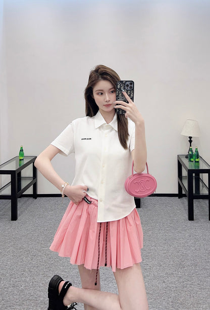 Mi*mi*♥2025 new product Short-sleeved 𝑝𝑜𝑙𝑜 cardigan