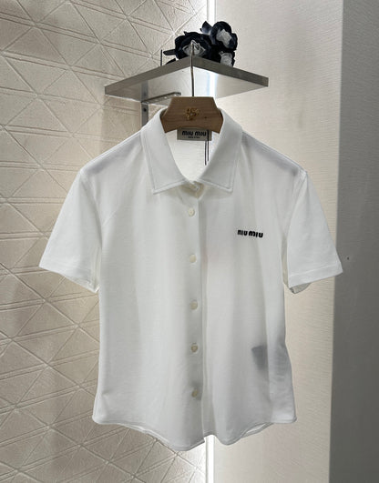 Mi*mi*♥2025 new product Short-sleeved 𝑝𝑜𝑙𝑜 cardigan