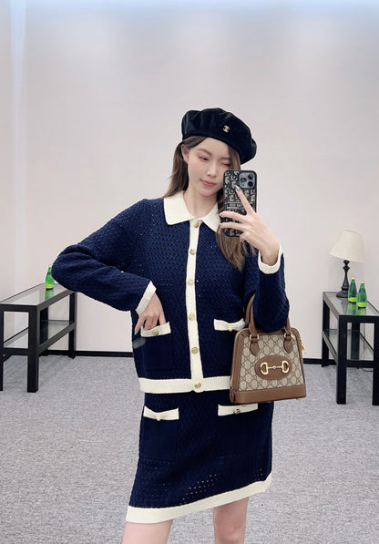 G*♥2025 new product Hollow knitted cardigan