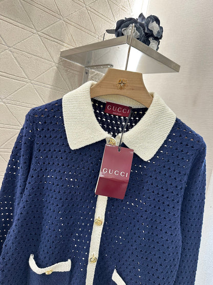 G*♥2025 new product Hollow knitted cardigan