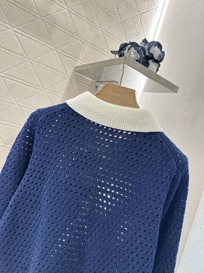 G*♥2025 new product Hollow knitted cardigan