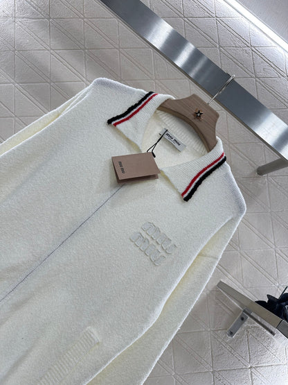 Mi*mi*♥2025 new product Zipper knitted cardigan