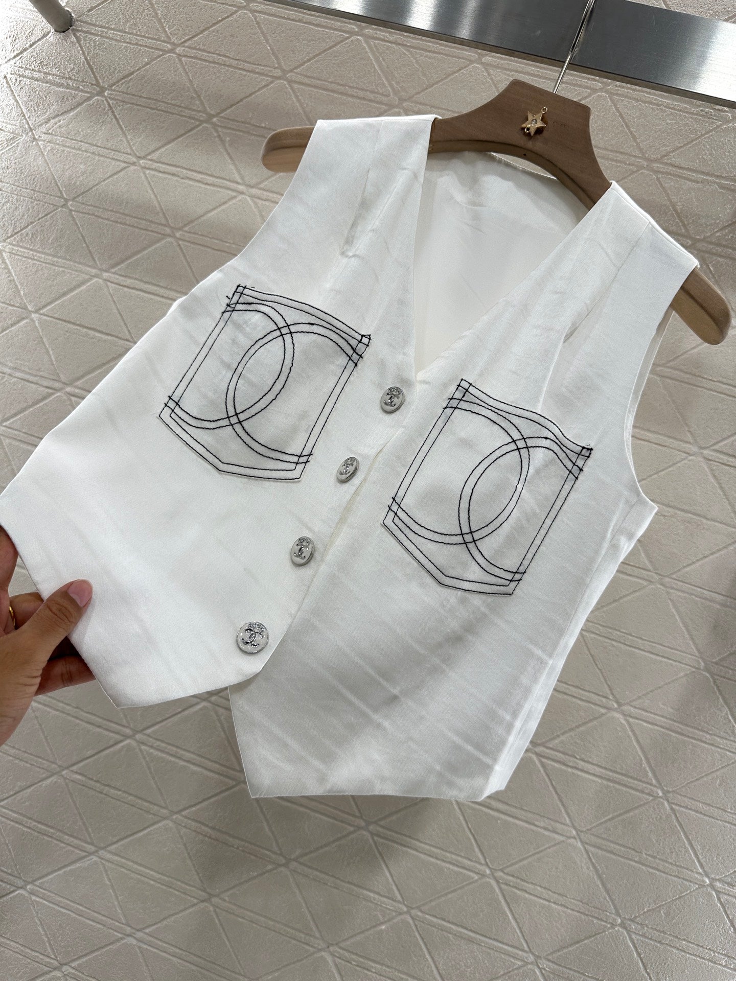 C*♥2025 new product Double C vest shorts set