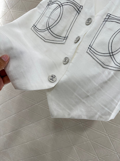 C*♥2025 new product Double C vest shorts set