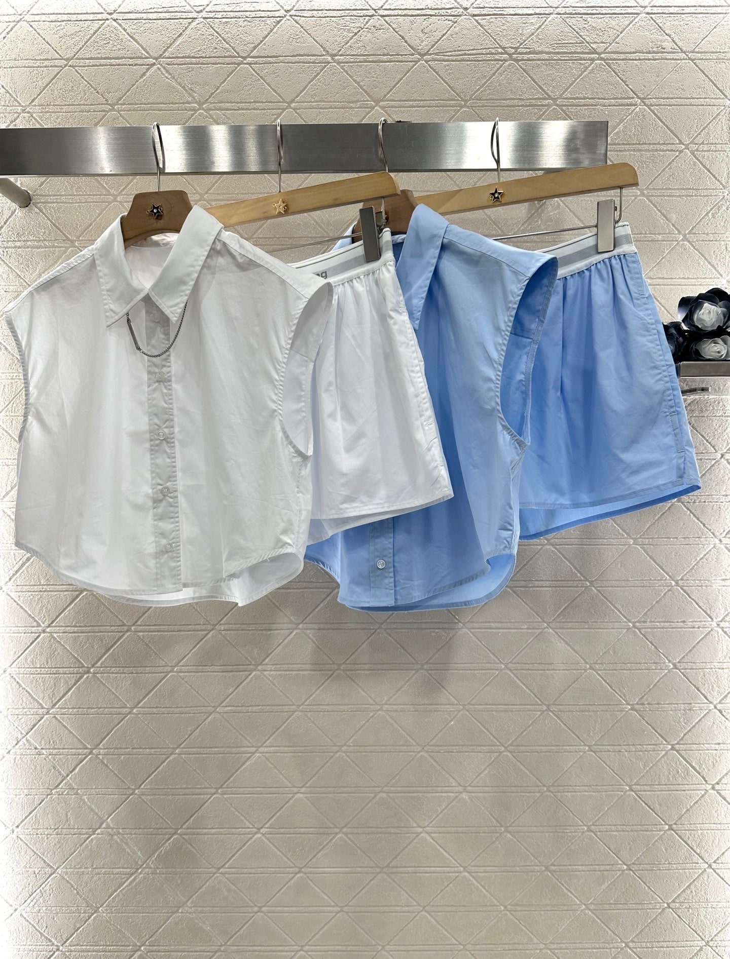 A*♥2025 new product Sleeveless shirt and shorts set