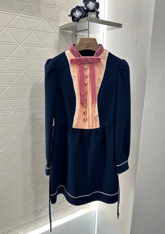 V*♥2025 new product Bow belt dress