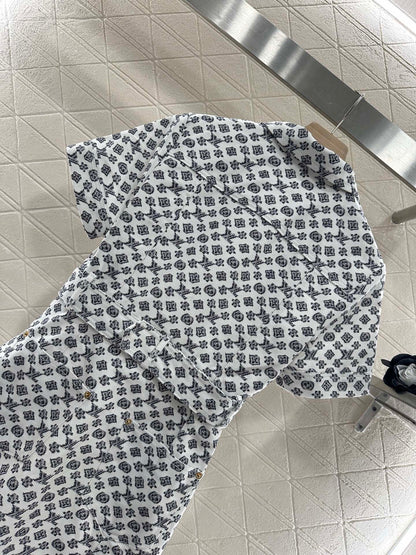 L*♥2025 new product Printed belt denim dress