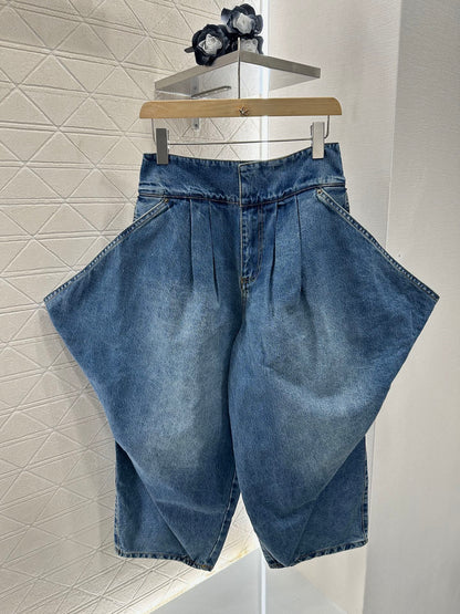 L*♥2025 new product Super cool denim cropped pants