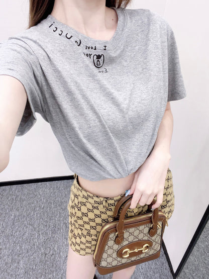 G*♥2025 new products Printed slim fit letters 𝑇𝑒𝑒