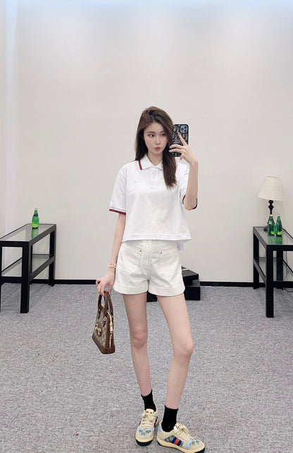 G*♥2025 new product Short 𝑝𝑜𝑙𝑜 top