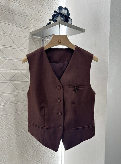 D*♥2025 new product Scarf vest trousers suit