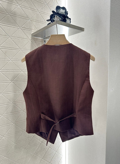 D*♥2025 new product Scarf vest trousers suit
