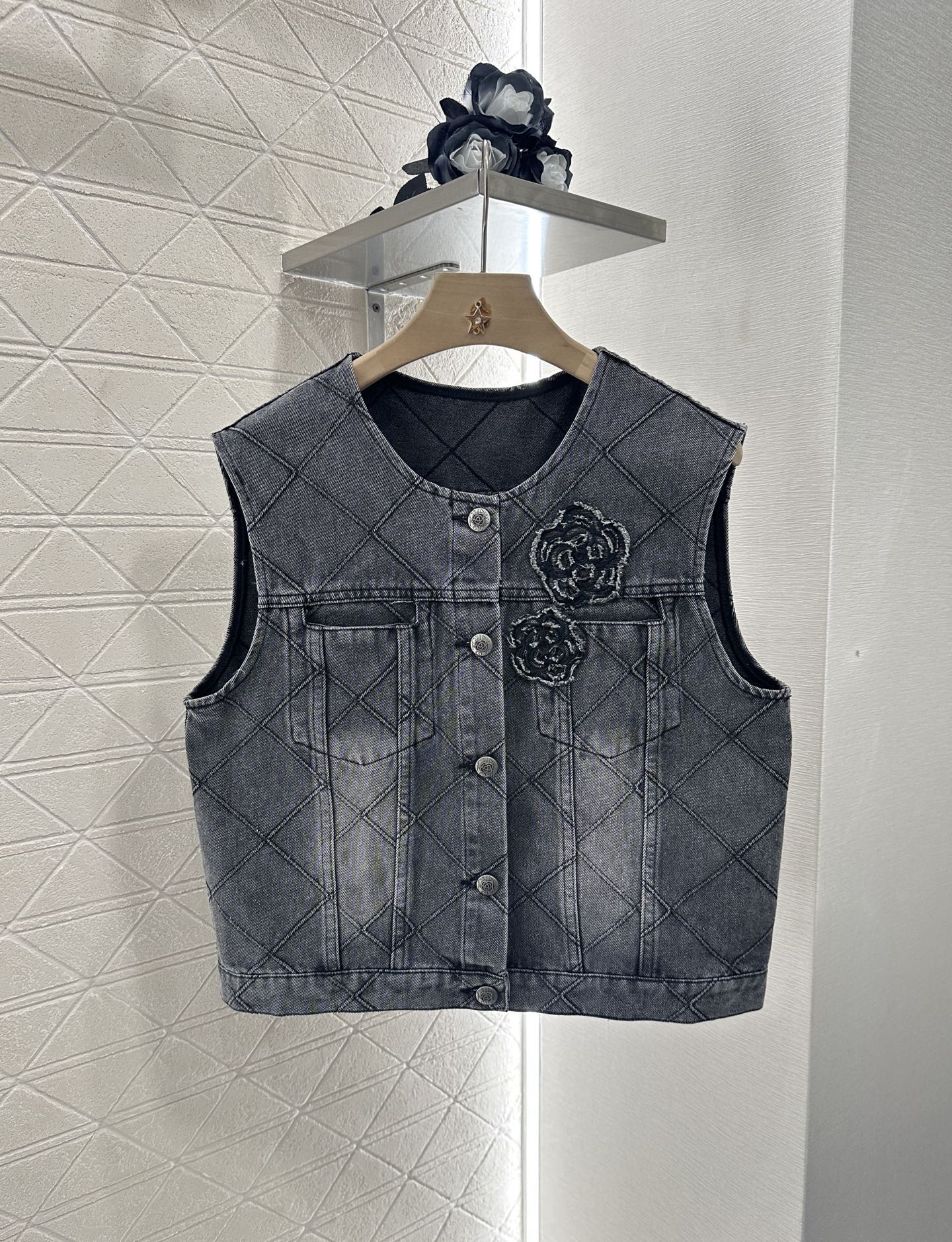 C*♥2025 new products Denim vest and short skirt set