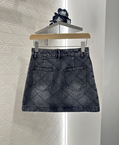 C*♥2025 new products Denim vest and short skirt set